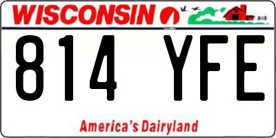 WI license plate 814YFE