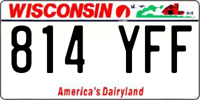 WI license plate 814YFF