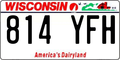 WI license plate 814YFH