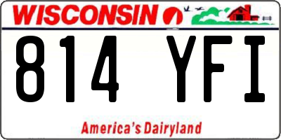 WI license plate 814YFI