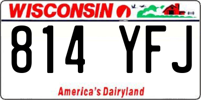WI license plate 814YFJ