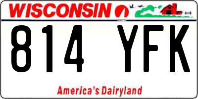 WI license plate 814YFK