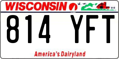 WI license plate 814YFT