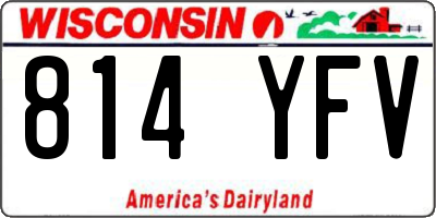 WI license plate 814YFV