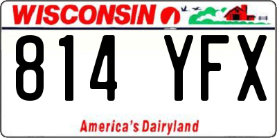WI license plate 814YFX