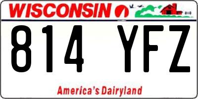 WI license plate 814YFZ