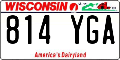 WI license plate 814YGA