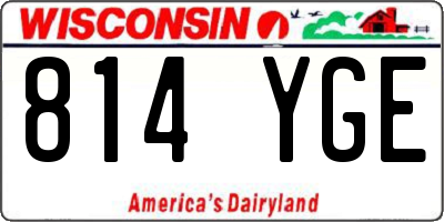 WI license plate 814YGE