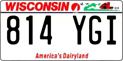 WI license plate 814YGI