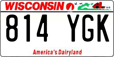 WI license plate 814YGK