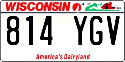 WI license plate 814YGV