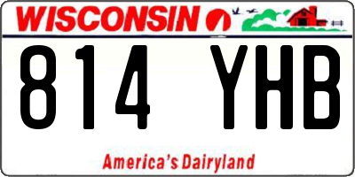 WI license plate 814YHB