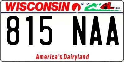 WI license plate 815NAA