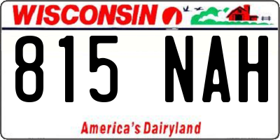 WI license plate 815NAH