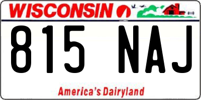WI license plate 815NAJ