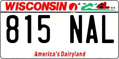WI license plate 815NAL