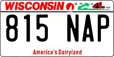 WI license plate 815NAP