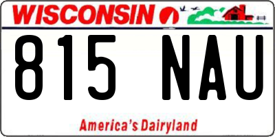 WI license plate 815NAU