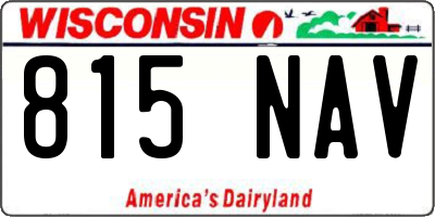 WI license plate 815NAV