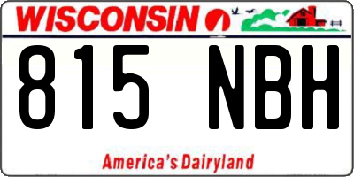 WI license plate 815NBH