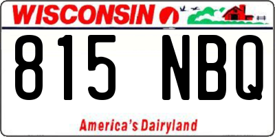 WI license plate 815NBQ