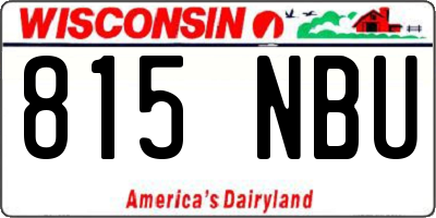 WI license plate 815NBU
