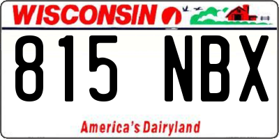 WI license plate 815NBX