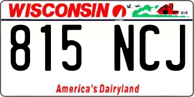 WI license plate 815NCJ
