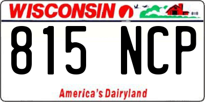 WI license plate 815NCP
