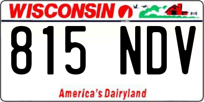 WI license plate 815NDV