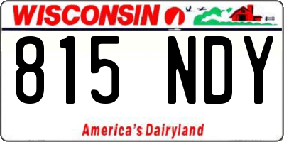 WI license plate 815NDY