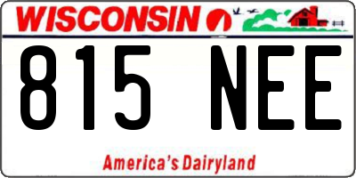 WI license plate 815NEE