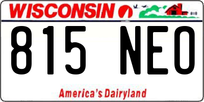 WI license plate 815NEO
