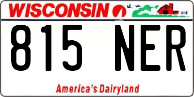 WI license plate 815NER