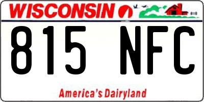 WI license plate 815NFC