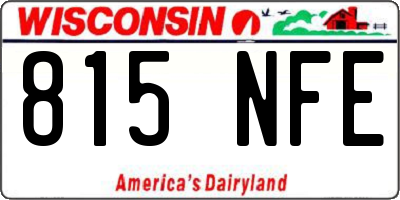 WI license plate 815NFE