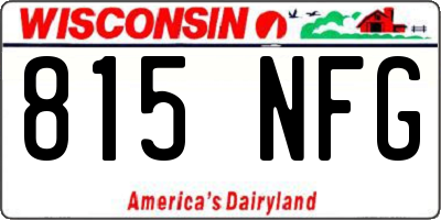 WI license plate 815NFG