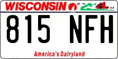 WI license plate 815NFH