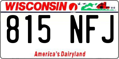 WI license plate 815NFJ
