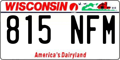 WI license plate 815NFM