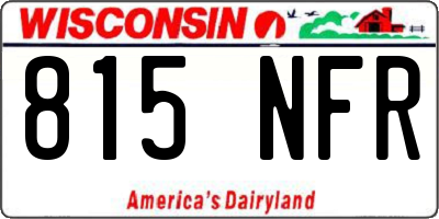 WI license plate 815NFR