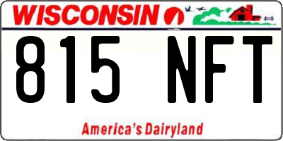 WI license plate 815NFT