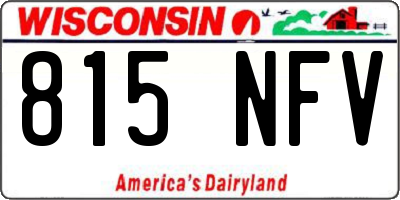 WI license plate 815NFV