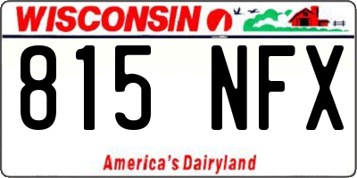 WI license plate 815NFX