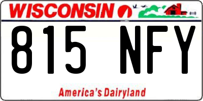 WI license plate 815NFY