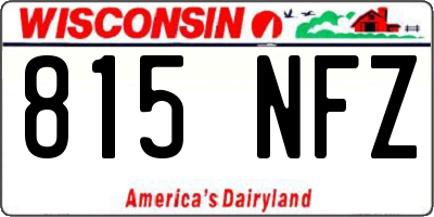 WI license plate 815NFZ