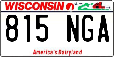 WI license plate 815NGA