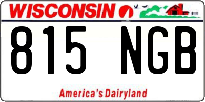 WI license plate 815NGB