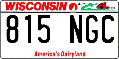 WI license plate 815NGC