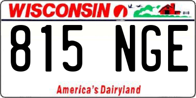 WI license plate 815NGE